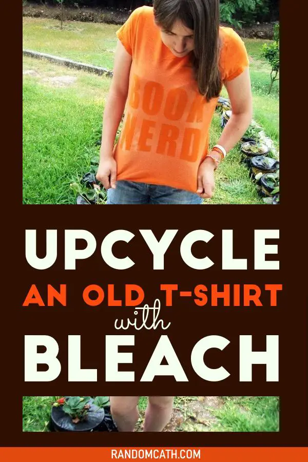 Statement Shirt DIY with bleach and an old t-shirt