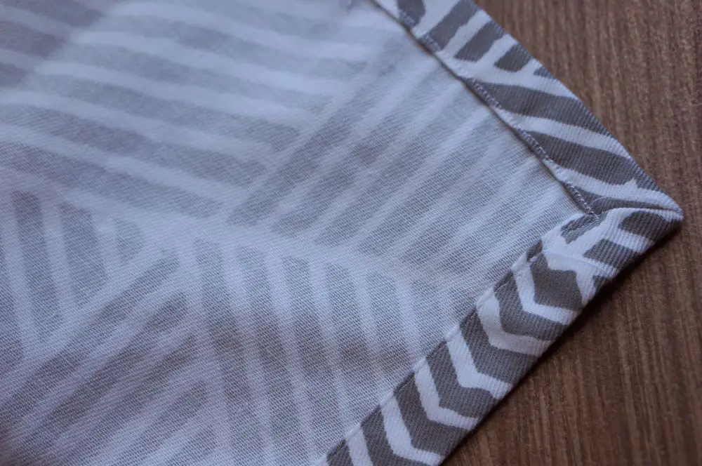 Cloth napkin corner close up