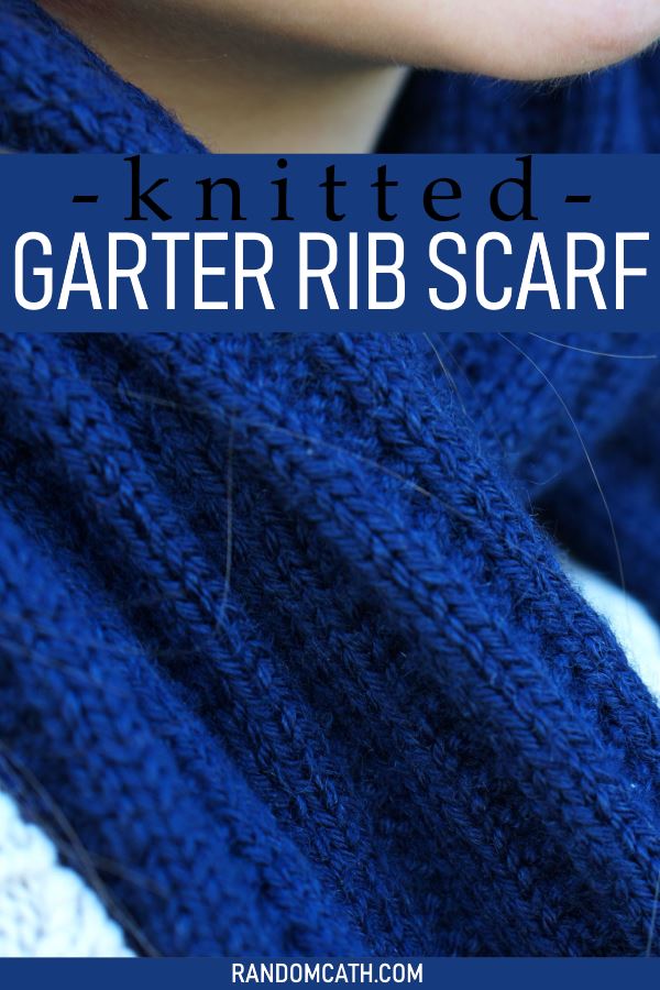 Knitted Garter Rib Scarf