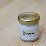 diy deodorant recipe deodorant in small glass jar with lid closed