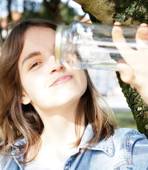 me holding a jar